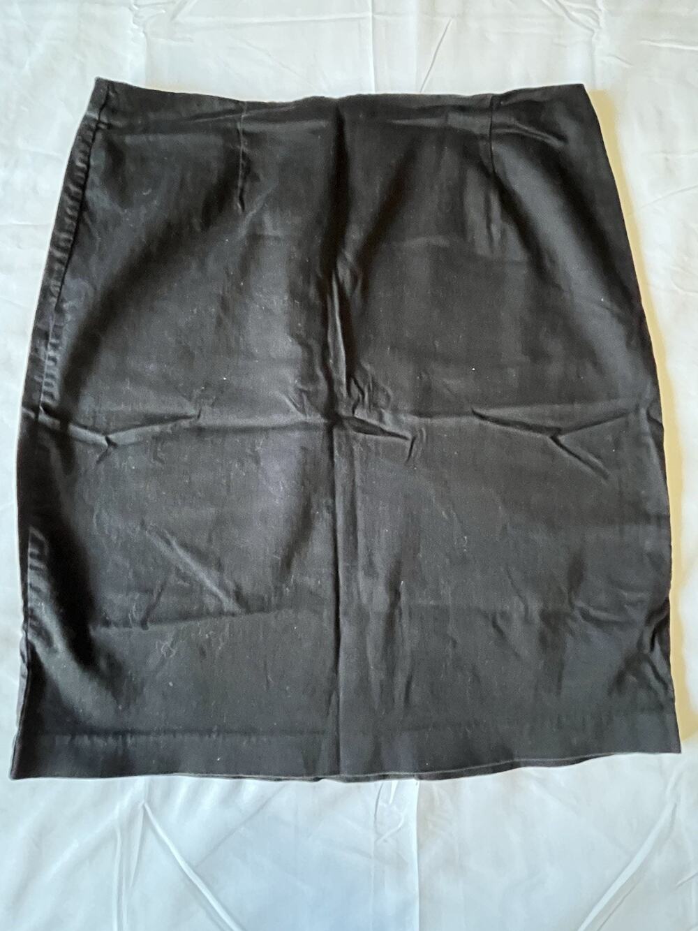 Hayley Matthews Black Pencil Skirt Womens Size 14 Career Office Stretch Knee Len